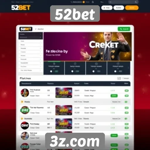 Interface do usuário do 52bet é intuitiva e acessível